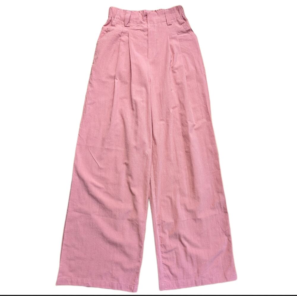 Halara 100% Gauze Cotton Lightweight Pull On Comfy Wide Leg Pants NWT Size XS